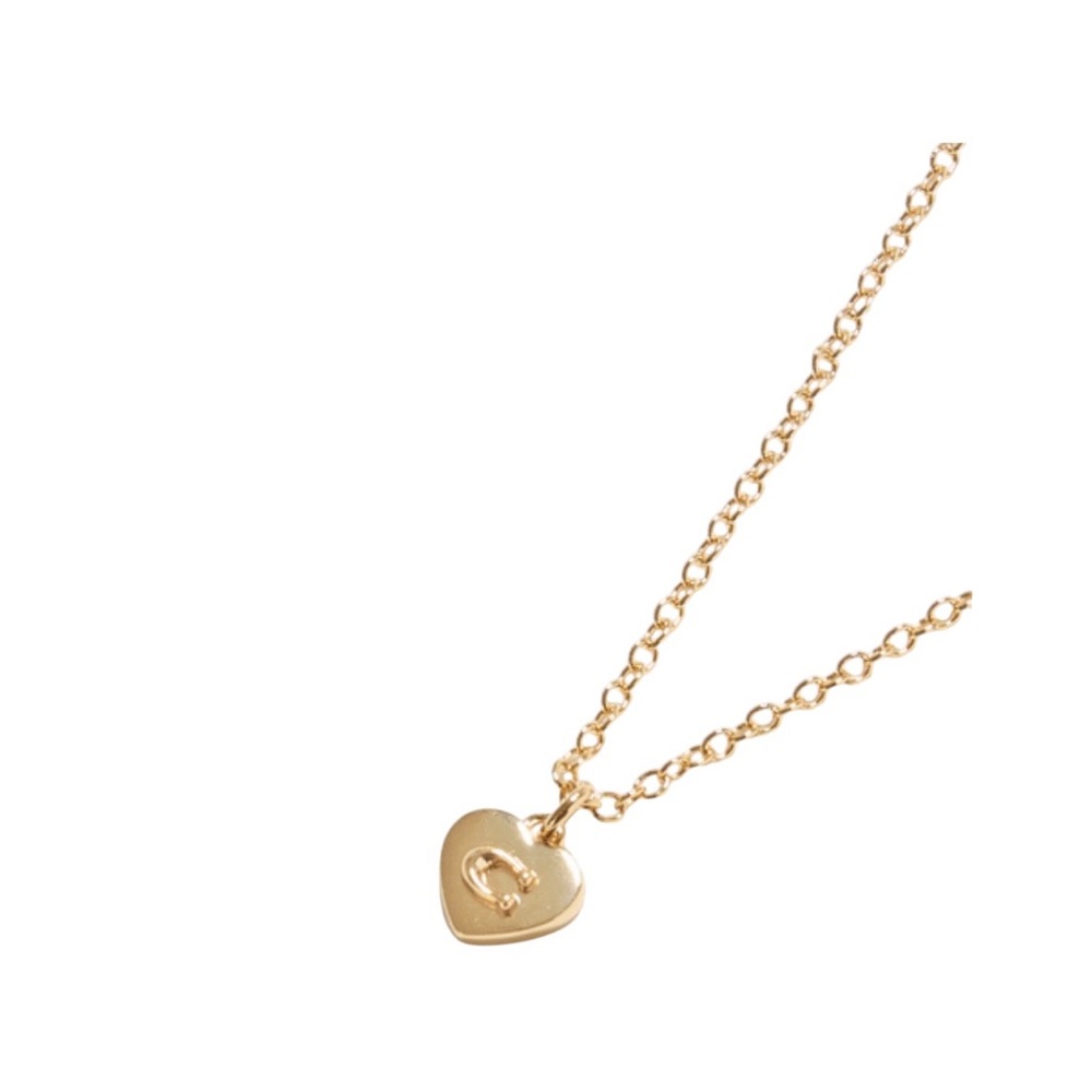 NWT Coach necklace with heart C pendant